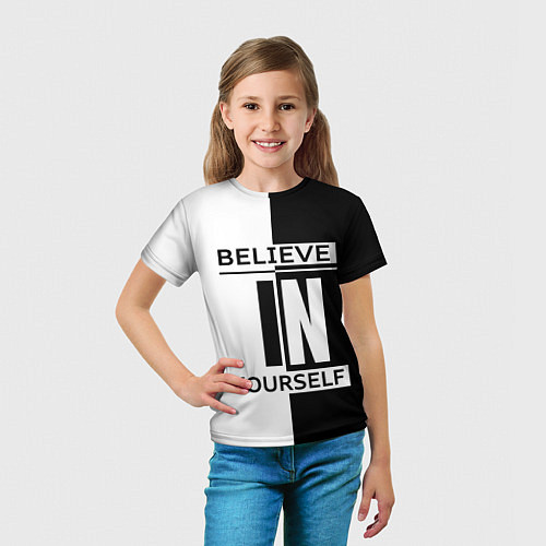 Детская футболка Believe in yourself / 3D-принт – фото 5