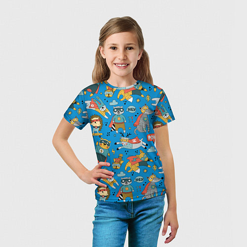 Детская футболка Животные-супергерои / 3D-принт – фото 5