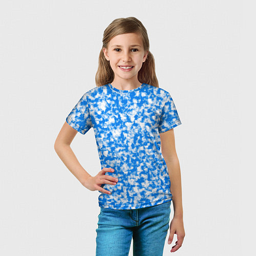 Детская футболка Абстрактные облака - текстура / 3D-принт – фото 5