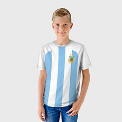 Футболка детская Сборная Аргентины ЧМ 2022, цвет: 3D-принт — фото 2