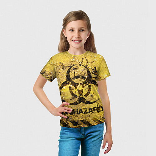Детская футболка Danger biohazard / 3D-принт – фото 5