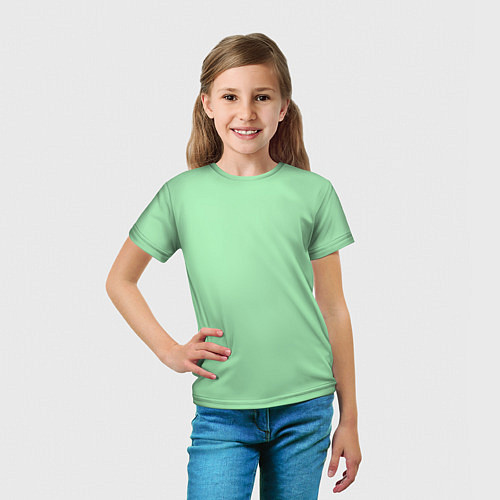 Детская футболка Мятный радуга / 3D-принт – фото 5