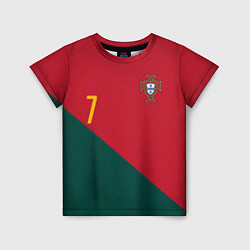 Футболка детская Роналду ЧМ 2022 сборная Португалии, цвет: 3D-принт