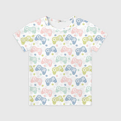 Детская футболка Геймпад в горошек