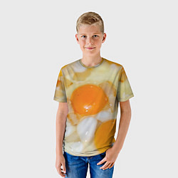 Футболка детская Яичница с салом, цвет: 3D-принт — фото 2