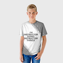 Футболка детская Im doing instructor things: на светлом, цвет: 3D-принт — фото 2