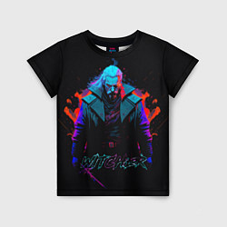 Футболка детская Witcher in neon style, цвет: 3D-принт