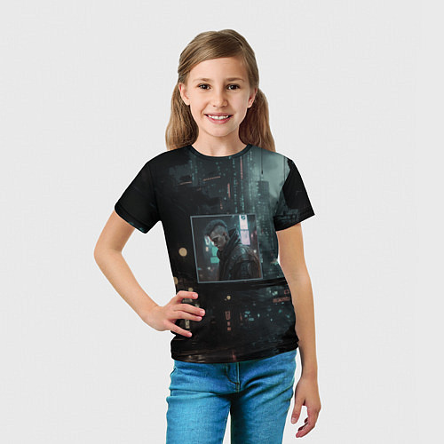 Детская футболка Обратная сторона Найт Сити / 3D-принт – фото 5