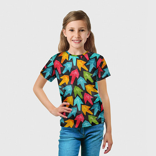 Детская футболка Разноцветные стрелы / 3D-принт – фото 5