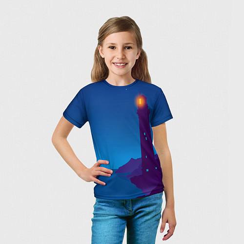 Детская футболка Маяк в ночи / 3D-принт – фото 5