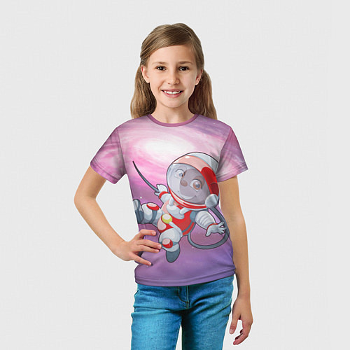 Детская футболка Обезьянка в космосе / 3D-принт – фото 5