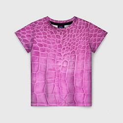 Футболка детская Кожа - текстура - pink, цвет: 3D-принт