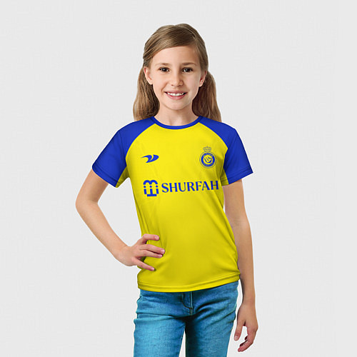 Детская футболка Криштиану Роналду Аль Наср форма домашняя / 3D-принт – фото 5