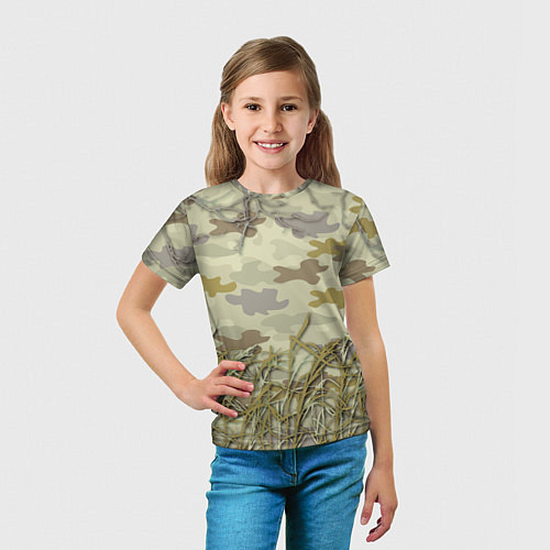 Детская футболка Камуфляж охотника / 3D-принт – фото 5