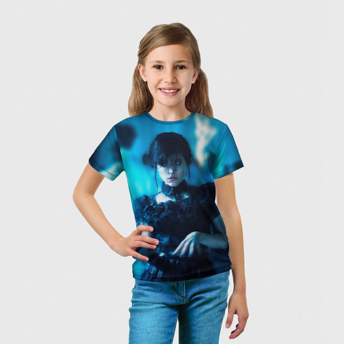 Детская футболка Уэнсдэй Адамс танец / 3D-принт – фото 5