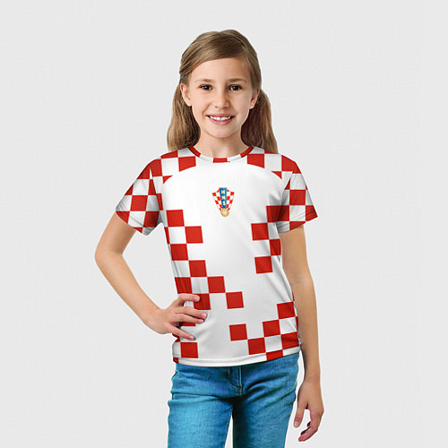 Детская футболка Форма сборной Хорватии / 3D-принт – фото 5