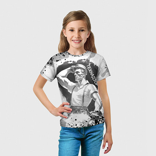 Детская футболка Советский строитель и технадзор / 3D-принт – фото 5