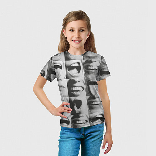 Детская футболка Принт с частью лица / 3D-принт – фото 5