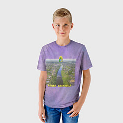 Футболка детская Белая Холуница - река и пруд, цвет: 3D-принт — фото 2
