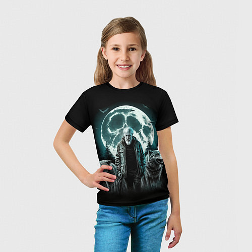 Детская футболка Король и Шут Лесник с волками / 3D-принт – фото 5