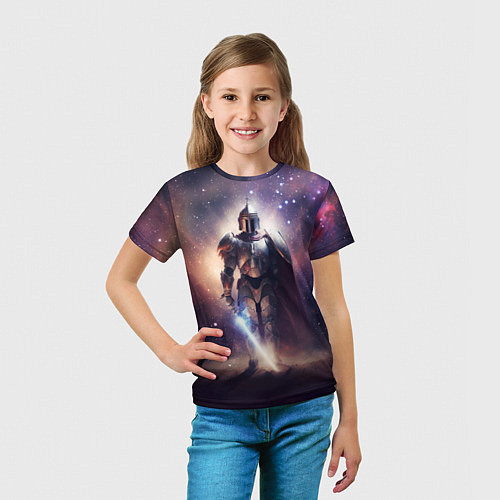 Детская футболка Космический рыцарь / 3D-принт – фото 5