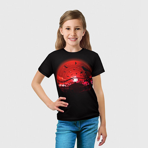 Детская футболка Кружащие вороны / 3D-принт – фото 5