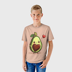 Футболка детская Влюбленная авокадо - парные, цвет: 3D-принт — фото 2