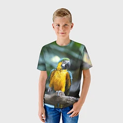 Футболка детская Красавец попугай, цвет: 3D-принт — фото 2
