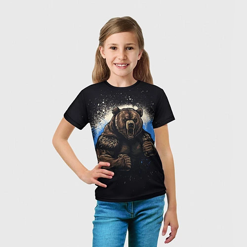 Детская футболка Сильный медведь / 3D-принт – фото 5