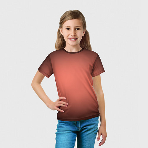 Детская футболка Коралловый градиент / 3D-принт – фото 5