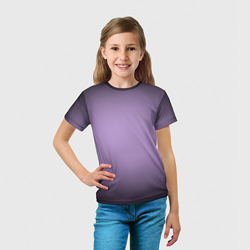 Детская футболка Сиреневый градиент / 3D-принт – фото 5