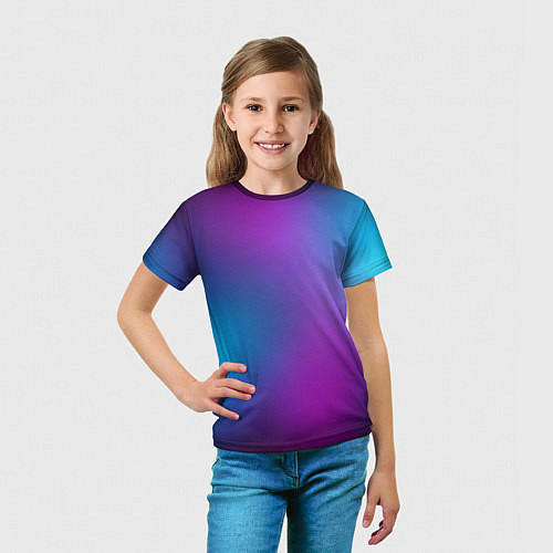 Детская футболка НЕОНОВЫЙ ГРАДИЕНТ / 3D-принт – фото 5