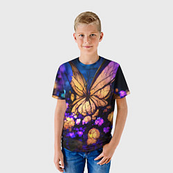 Футболка детская Цветок бабочка midjouney, цвет: 3D-принт — фото 2