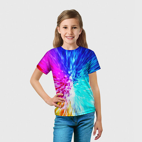 Детская футболка Всплеск ярких красок / 3D-принт – фото 5