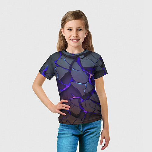 Детская футболка Светящаяся неоновая лава / 3D-принт – фото 5