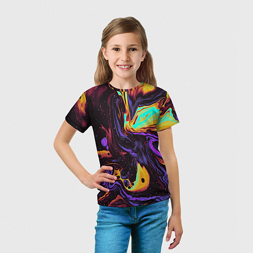 Детская футболка Космический всплеск / 3D-принт – фото 5
