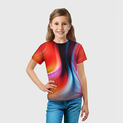 Детская футболка Радужные волны / 3D-принт – фото 5