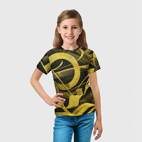 Детская футболка Gold Calligraphic / 3D-принт – фото 5