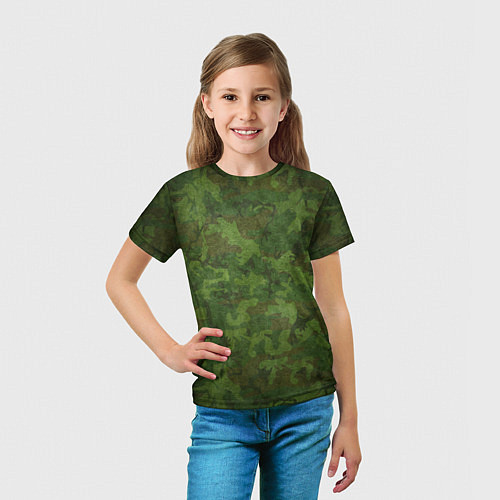 Детская футболка Камуфляж хаки / 3D-принт – фото 5