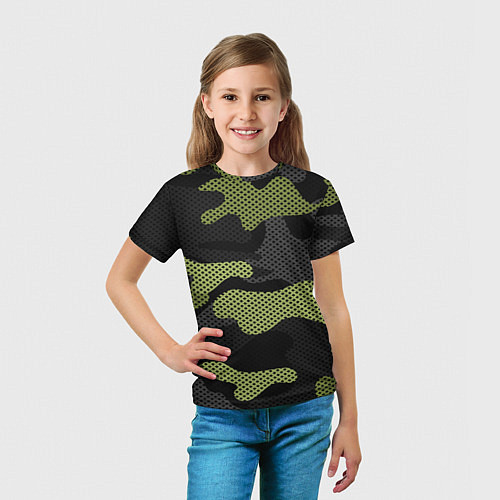 Детская футболка Камуфляж яркий / 3D-принт – фото 5