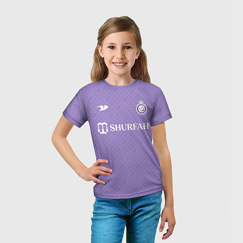 Детская футболка Аль Наср форма четвертая / 3D-принт – фото 5