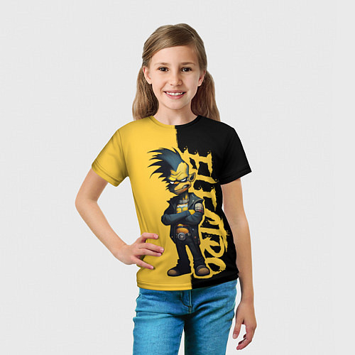 Детская футболка Панк рокер Simpson / 3D-принт – фото 5