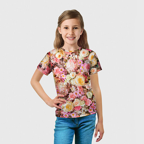 Детская футболка Тысяча цветов / 3D-принт – фото 5