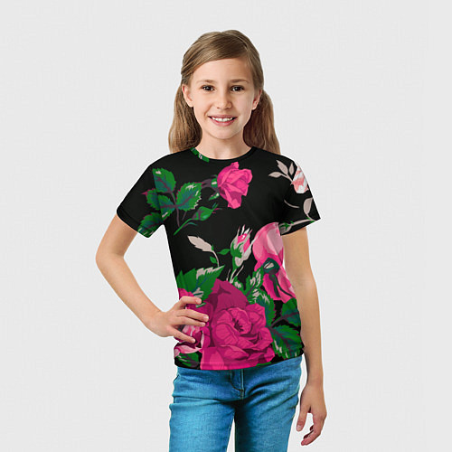 Детская футболка Шипы и розы / 3D-принт – фото 5