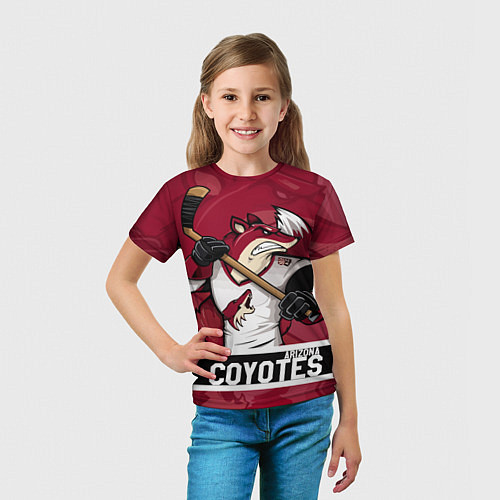Детская футболка Arizona Coyotes маскот / 3D-принт – фото 5