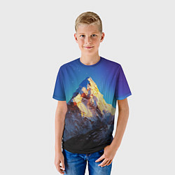 Футболка детская Космический эверест, цвет: 3D-принт — фото 2