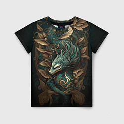 Футболка детская Изумрудный Дракон Irezumi, цвет: 3D-принт