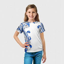 Футболка детская Русские узоры, цвет: 3D-принт — фото 2