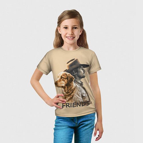 Детская футболка Человек и собака - friends / 3D-принт – фото 5