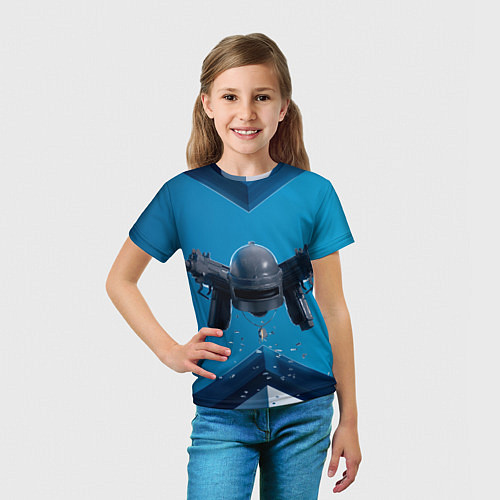 Детская футболка PUBG шлем / 3D-принт – фото 5